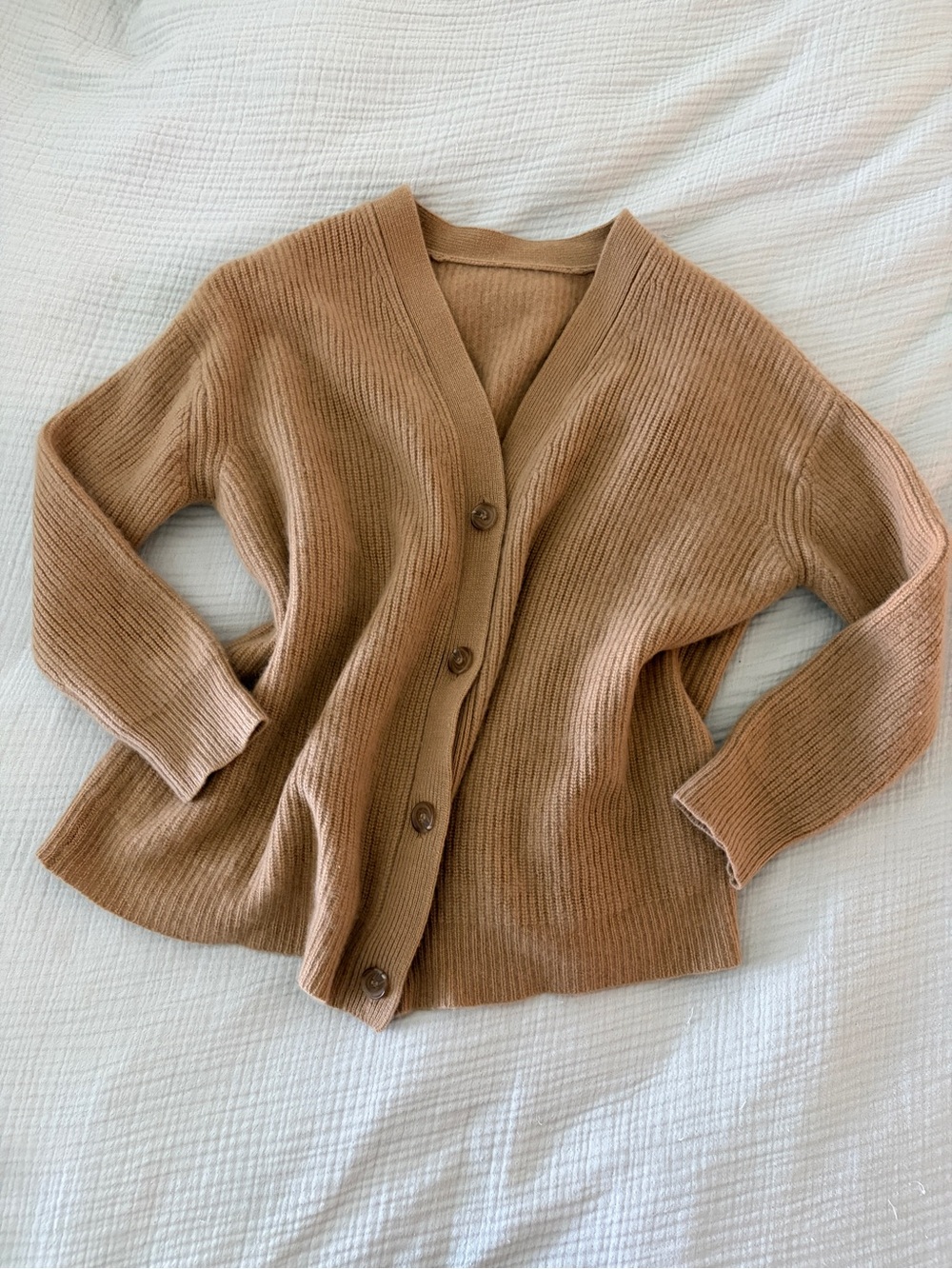 Jenni Kayne Cashmere Cocoon Cardigan XS Camel/Tan